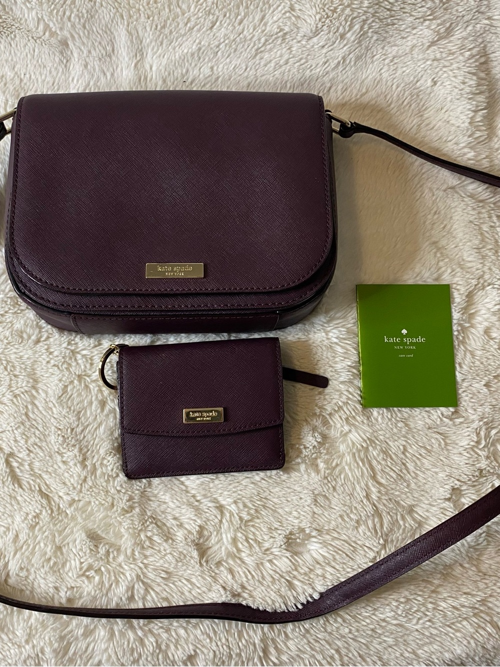 kate spade Plum Crossbody Bag with Matching Wallet Set